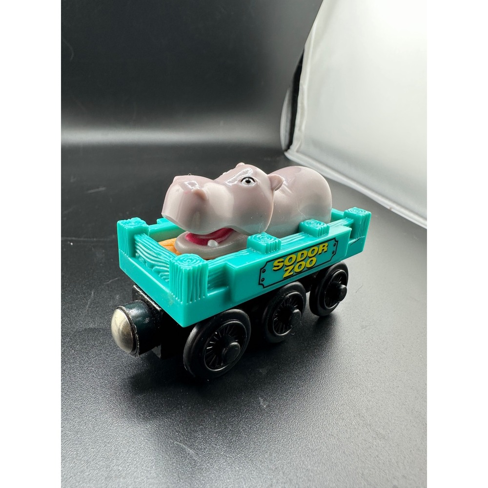 Thomas & Friends Wooden Railway Hippo Car Sodor Zoo Learning Curve 2003 Teal